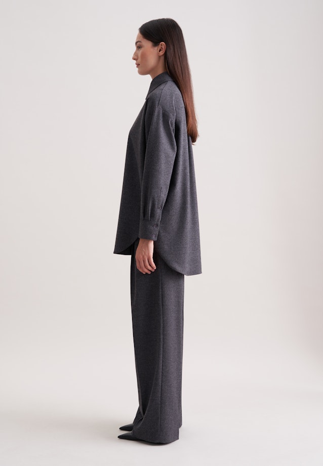 Oversized Hemdbluse aus Flanell in Grau |  Seidensticker Onlineshop
