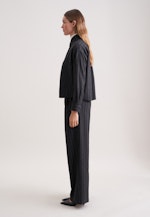 Boxy Bluse aus Flanell Nadelstreifen in Grau |  Seidensticker Onlineshop