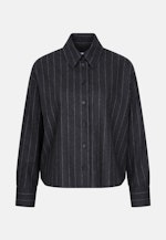 Boxy Bluse aus Flanell Nadelstreifen in Grau |  Seidensticker Onlineshop
