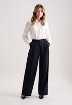 Bundfaltenhose aus Flanell in Dunkelblau |  Seidensticker Onlineshop