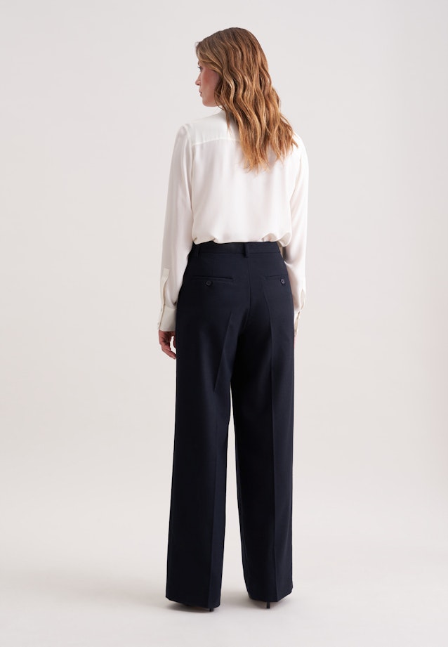 Bundfaltenhose aus Flanell in Dunkelblau |  Seidensticker Onlineshop