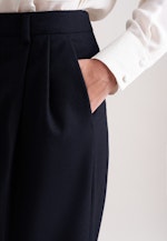 Bundfaltenhose aus Flanell in Dunkelblau |  Seidensticker Onlineshop