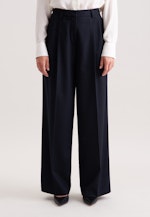 Bundfaltenhose aus Flanell in Dunkelblau |  Seidensticker Onlineshop