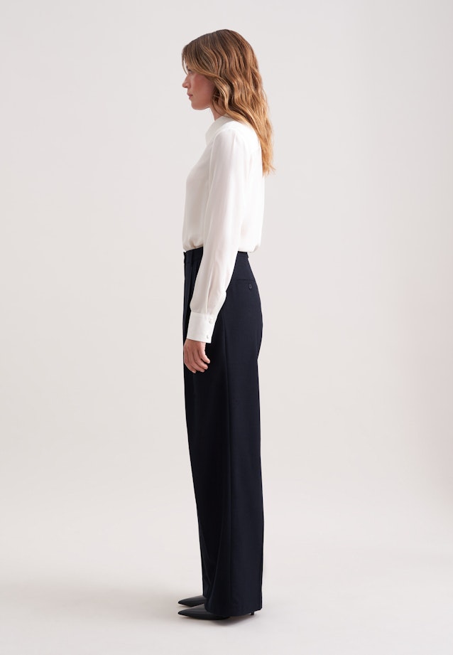 Bundfaltenhose aus Flanell in Dunkelblau |  Seidensticker Onlineshop