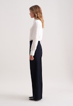 Bundfaltenhose aus Flanell in Dunkelblau |  Seidensticker Onlineshop