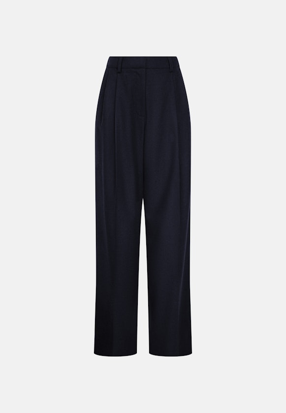 Bundfaltenhose aus Flanell in Dunkelblau |  Seidensticker Onlineshop
