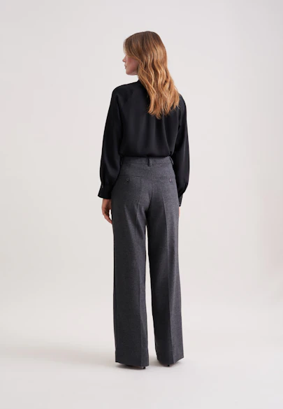Pantalon plissé en flanelle in Gris |  Seidensticker Onlineshop