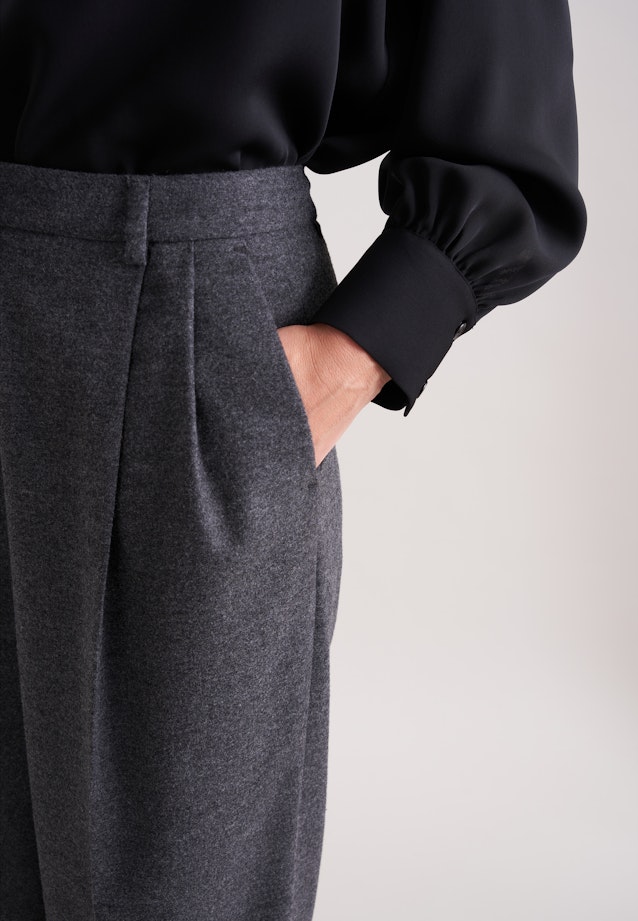 Bundfaltenhose aus Flanell in Grau |  Seidensticker Onlineshop