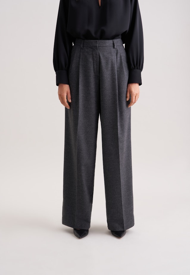 Bundfaltenhose aus Flanell in Grau |  Seidensticker Onlineshop