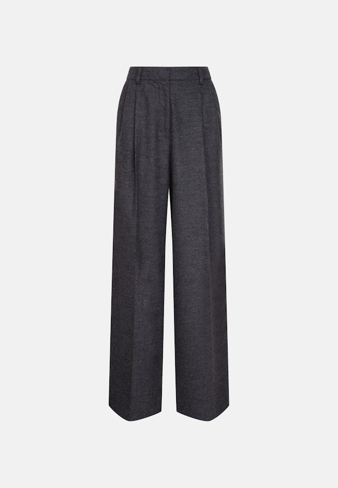 Bundfaltenhose aus Flanell in Grau | Seidensticker Onlineshop