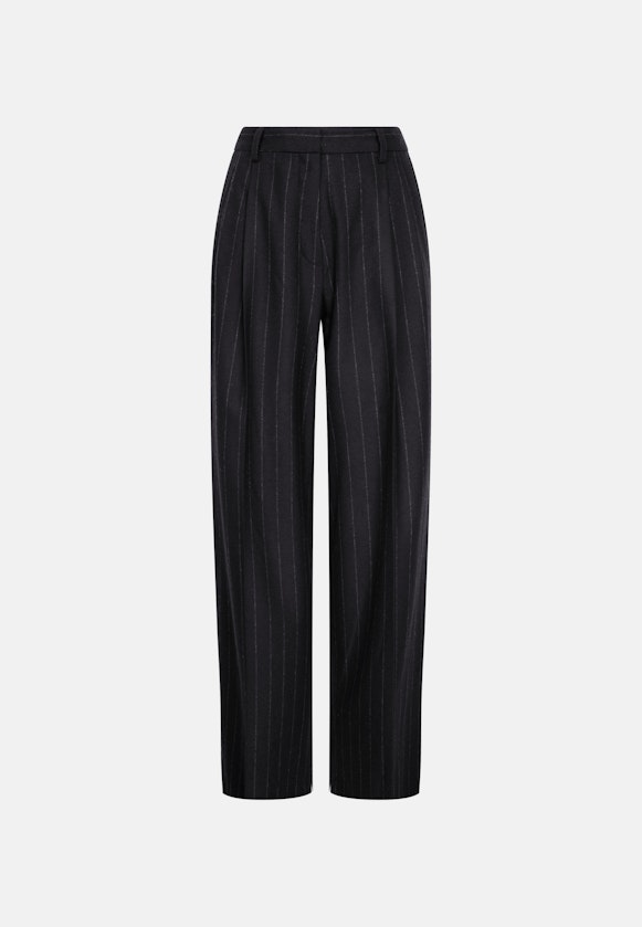 Bundfaltenhose aus Flanell Nadelstreifen in Grau |  Seidensticker Onlineshop