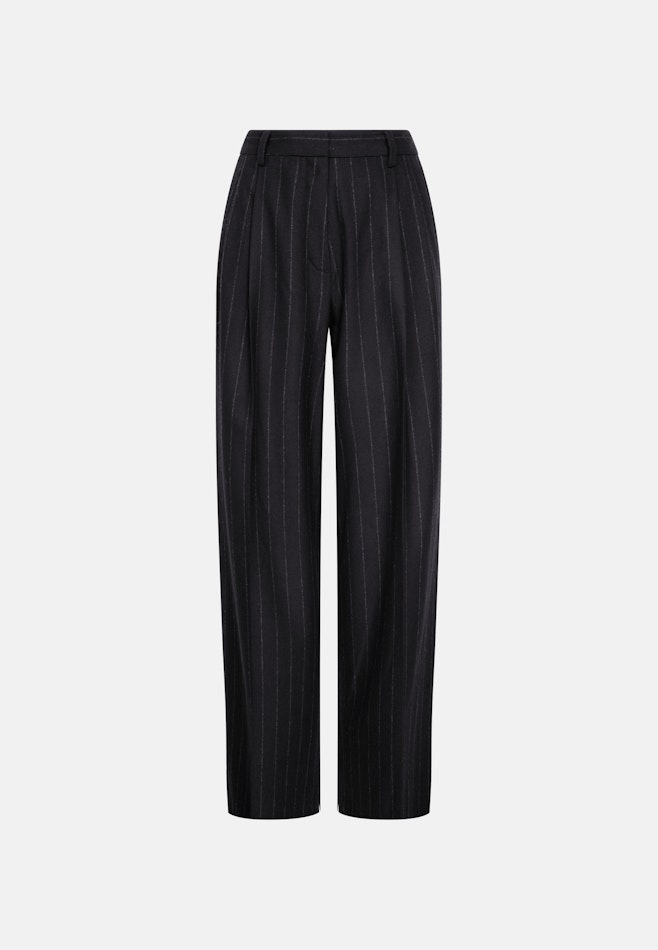 Bundfaltenhose aus Flanell Nadelstreifen in Grau | Seidensticker Onlineshop