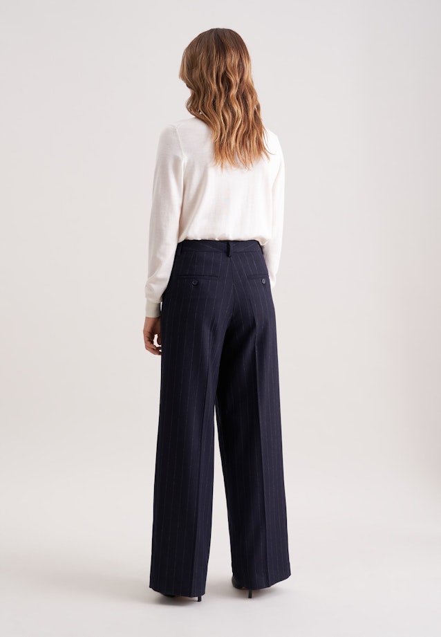 Bundfaltenhose aus Flanell Nadelstreifen in Dunkelblau |  Seidensticker Onlineshop