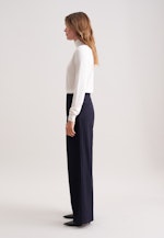 Bundfaltenhose aus Flanell Nadelstreifen in Dunkelblau |  Seidensticker Onlineshop