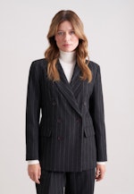 Zweireihiger Blazer aus Flanell Nadelstreifen in Grau |  Seidensticker Onlineshop