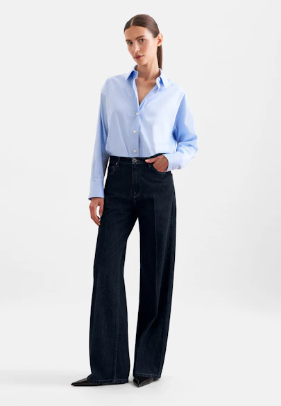 Wide- Leg Jeans High Waist in Dunkelblau |  Seidensticker Onlineshop