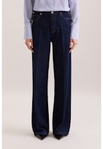 Wide- Leg Jeans High Waist mit Stretchanteil in Dunkelblau |  Seidensticker Onlineshop