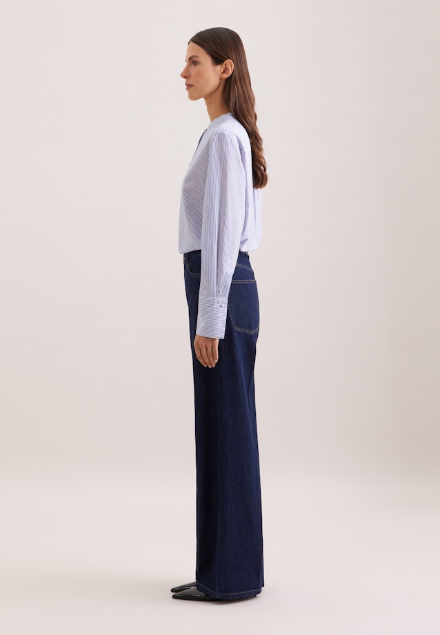 Wide- Leg Jeans High Waist mit Stretchanteil in Dunkelblau |  Seidensticker Onlineshop