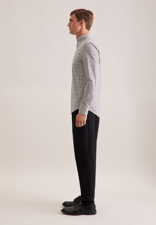 Slim Flanellhemd Karo in Braun |  Seidensticker Onlineshop