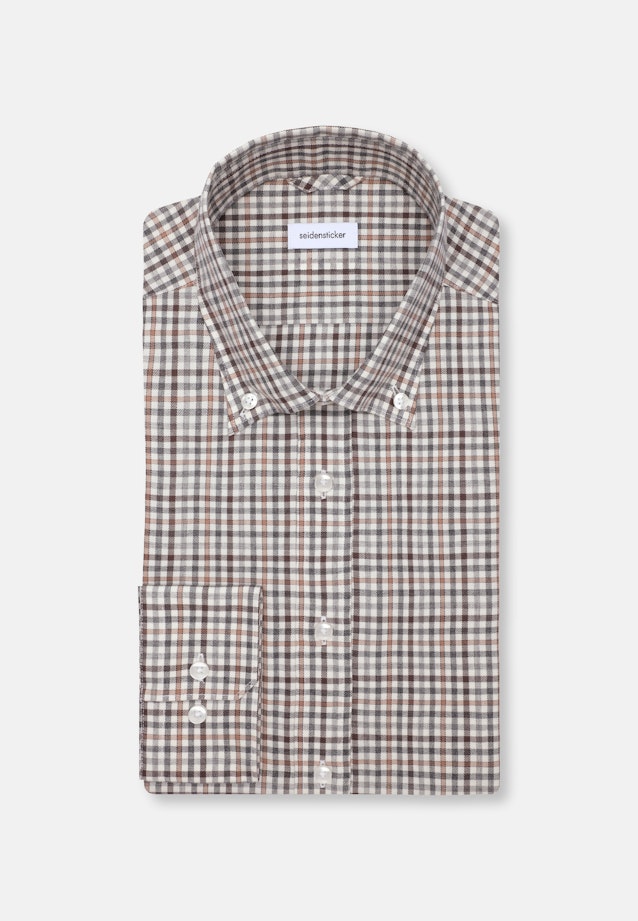 Slim Chemise en flanelle carreaux in Marron |  Seidensticker Onlineshop