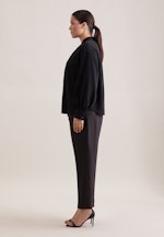 Raglanbluse mit Stehkragen in Schwarz |  Seidensticker Onlineshop