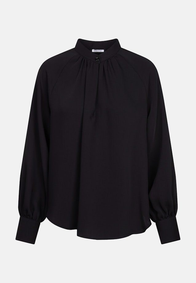 Raglanbluse mit Stehkragen in Schwarz |  Seidensticker Onlineshop