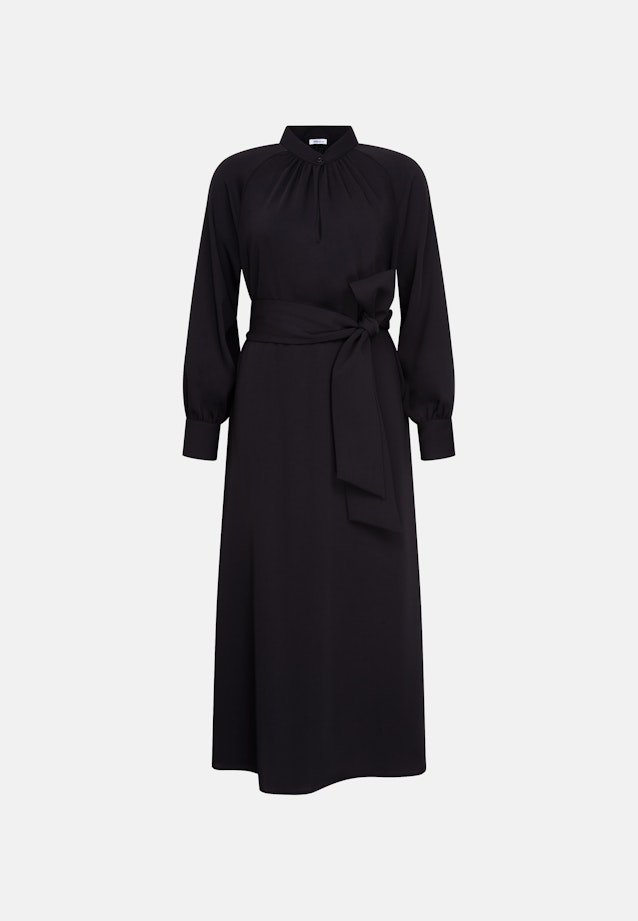 Fließendes Kleid mit Gürtel in Schwarz |  Seidensticker Onlineshop