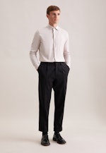 Slim Flanellhemd Fischgrat in Beige |  Seidensticker Onlineshop