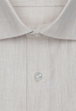 Shaped Chemise en flanelle Chevron in Beige |  Seidensticker Onlineshop