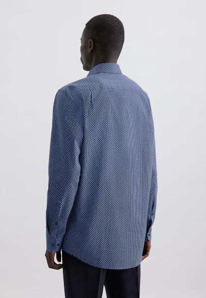 Regular Chemise d'affaires Imprimé in Bleu Foncé |  Seidensticker Onlineshop