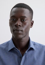 Regular Business Hemd Druck in Dunkelblau |  Seidensticker Onlineshop