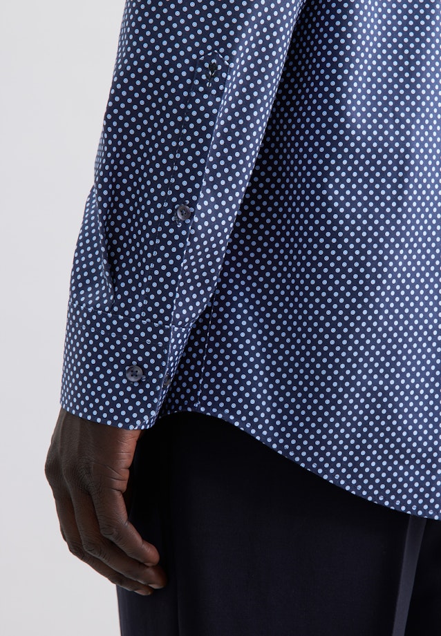 Regular Chemise d'affaires Imprimé in Bleu Foncé |  Seidensticker Onlineshop