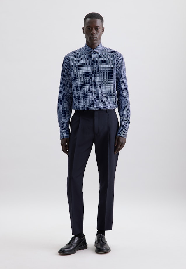 Regular Chemise d'affaires Imprimé in Bleu Foncé |  Seidensticker Onlineshop