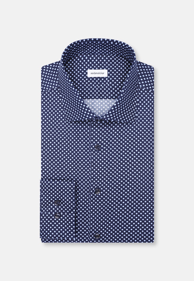 Regular Business shirt Print in Dunkelblau | Seidensticker online shop