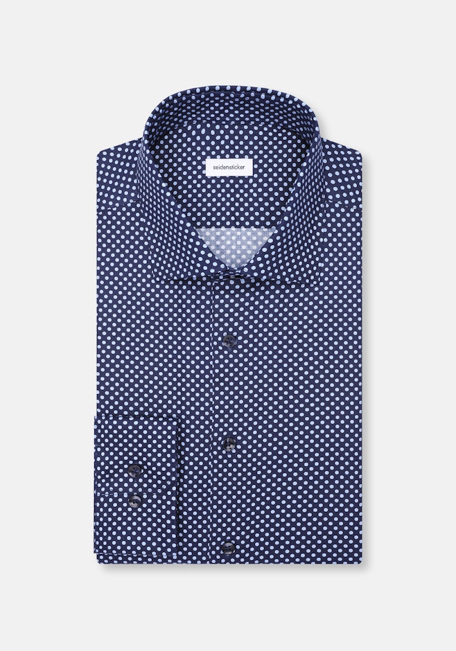 Regular Chemise d'affaires Imprimé dans Bleu Foncé | Boutique en ligne Seidensticker