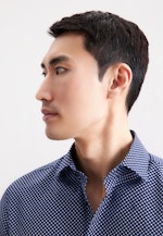 Shaped Business shirt Print in Dunkelblau |  Seidensticker Onlineshop