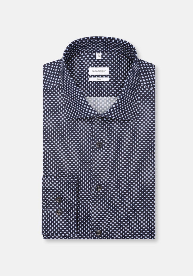 Shaped Chemise d'affaires Imprimé dans Bleu Foncé | Boutique en ligne Seidensticker