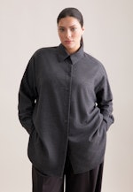 Oversize Bluse aus Flanell in Grau |  Seidensticker Onlineshop