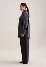 Oversize Bluse aus Flanell in Grau |  Seidensticker Onlineshop
