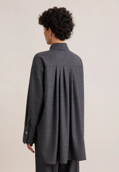 THE GRACE Blouse oversize en flanelle in Gris |  Seidensticker Onlineshop