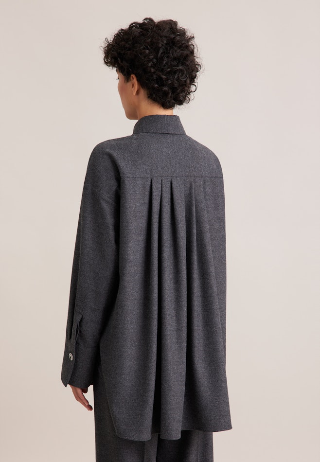 THE GRACE Oversized Bluse aus Flanell in Grau | Seidensticker Onlineshop