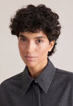 THE GRACE Oversized Bluse aus Flanell in Grau |  Seidensticker Onlineshop