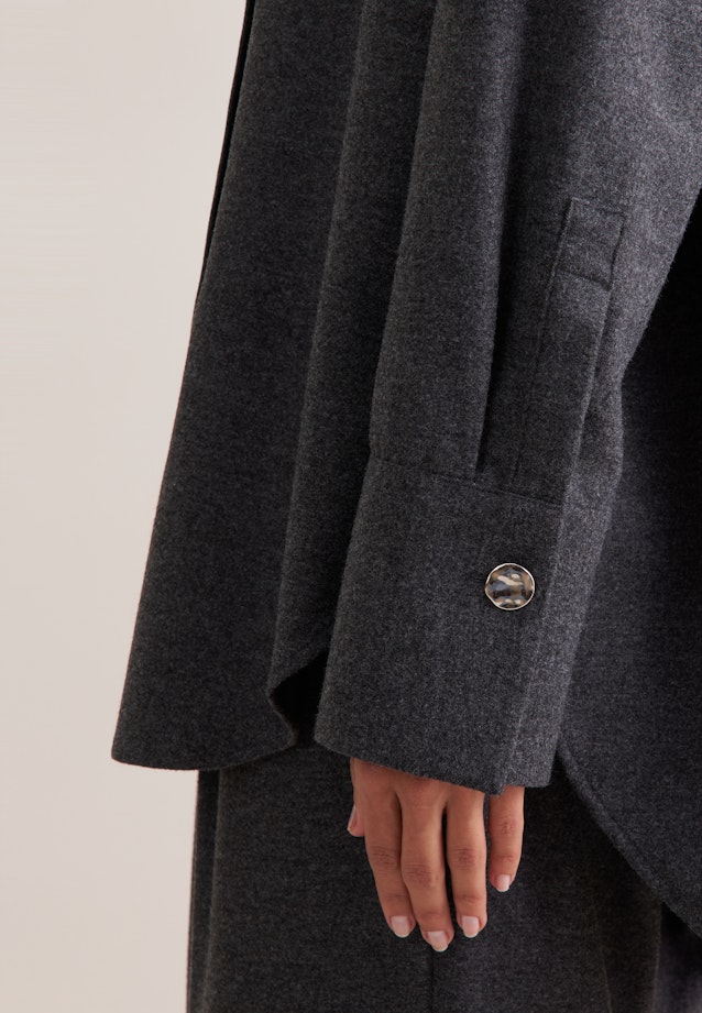 THE GRACE Oversized Bluse aus Flanell in Grau |  Seidensticker Onlineshop