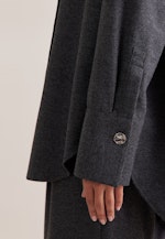 THE GRACE Oversized Bluse aus Flanell in Grau |  Seidensticker Onlineshop