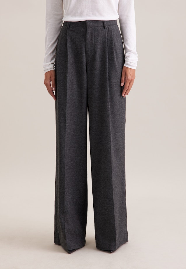THE PANTS Bundfaltenhose aus Flanell in Grau |  Seidensticker Onlineshop