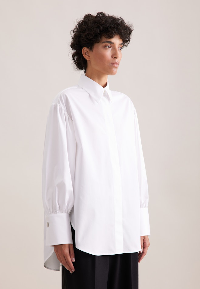 THE GRACE 2.0 Oversized Bluse mit Ballonärmeln in Weiß | Seidensticker Onlineshop