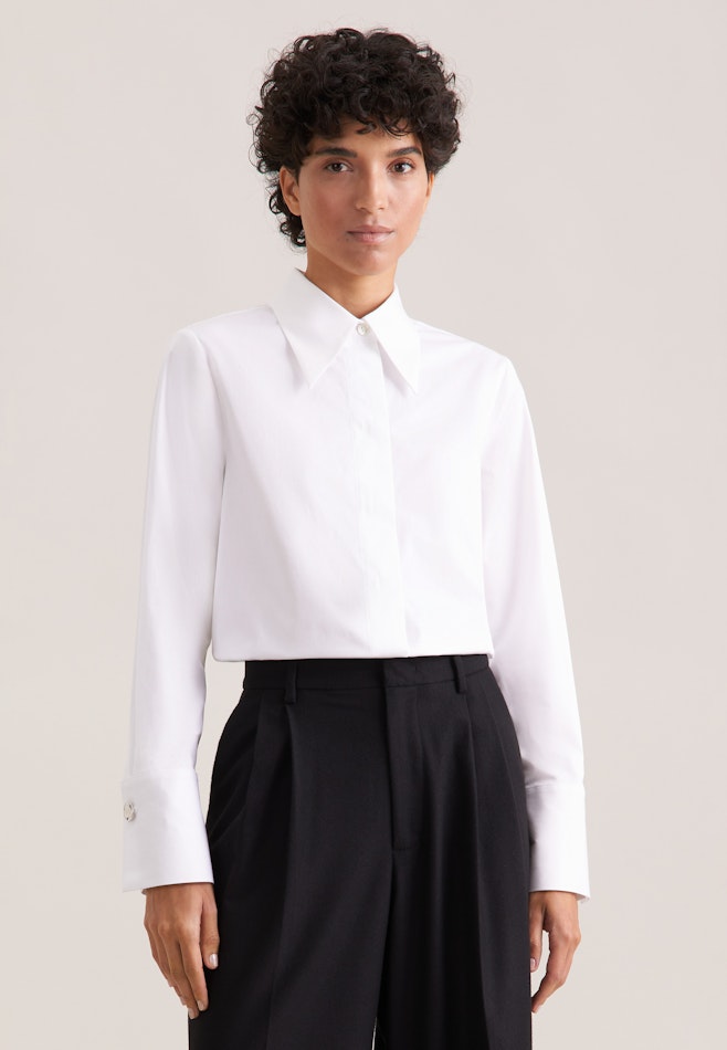 THE STAR Hemdbluse mit markantem Kragen in Weiß | Seidensticker Onlineshop