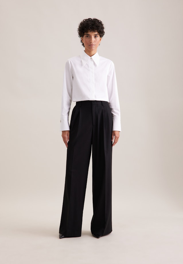 THE STAR Hemdbluse mit markantem Kragen in Weiß |  Seidensticker Onlineshop