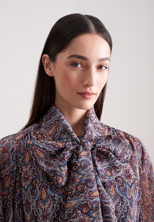 Schluppenkleid mit Metallic Garn in Dunkelblau |  Seidensticker Onlineshop