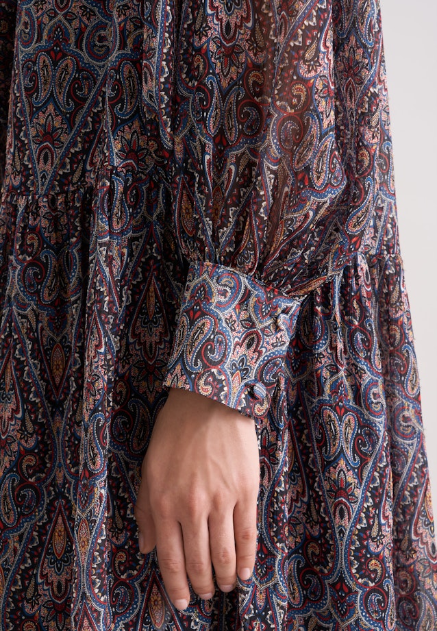 Schluppenkleid mit Metallic Garn in Dunkelblau |  Seidensticker Onlineshop